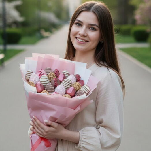 Букет с клубникой в шоколаде🍓♥️Клубника в шоколаде
