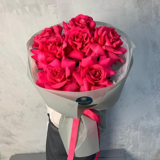 🌹Bouquet 361 «Raspberry Accent»