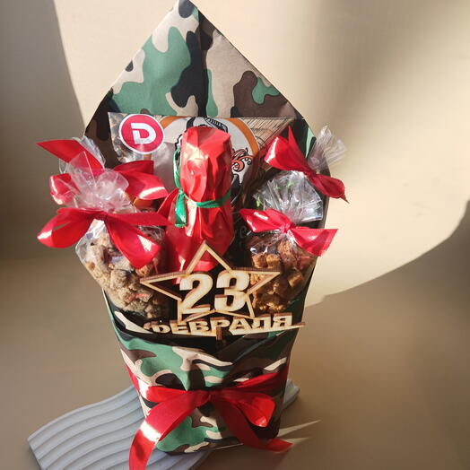 Мужской букет на 23 февраля