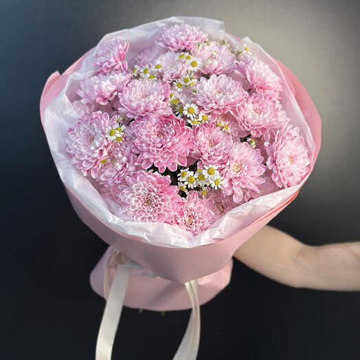 Розовый букет из стойких цветов🌸