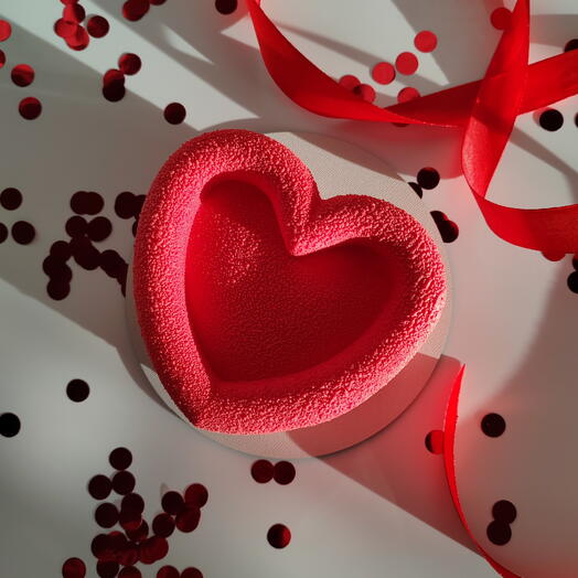 Бенто муссовый торт "Сердце" Груша миндаль