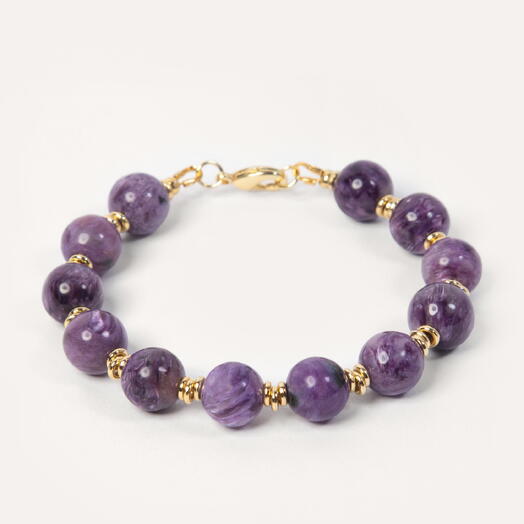 Браслет Мирт Чароит 14K 21 см (BRA1102)