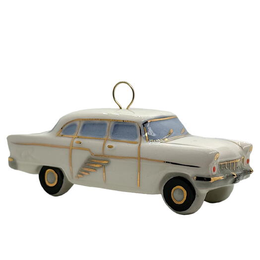 Ёлочная игрушка "Чайка" ГАЗ-13 (Фарфоровая мануфактура) светлая однотонная