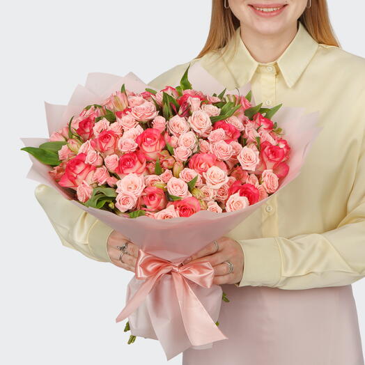 Букет из нежных розовых Роз 🌸