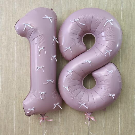 Цифры с бантиками 18