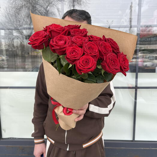 Розы в крафте