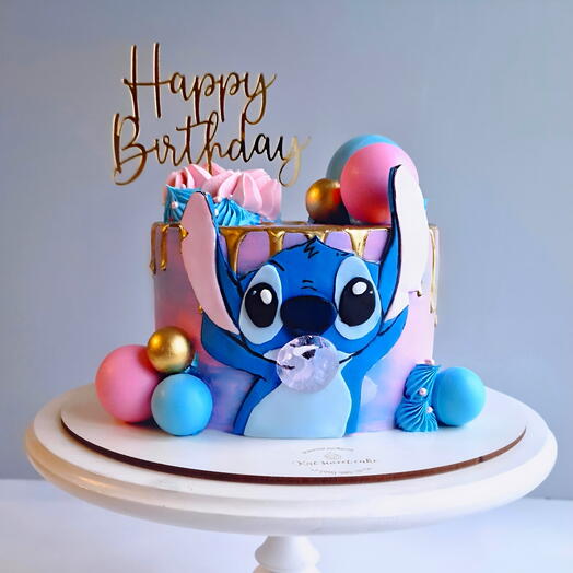 Торт детский с топпером happy birthday