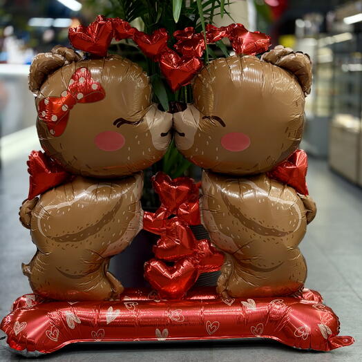 Шар фигурный «Влюбленные мишки»