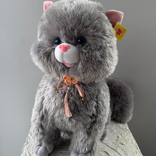 Игрушка мягкая "Кошка с бантиком"