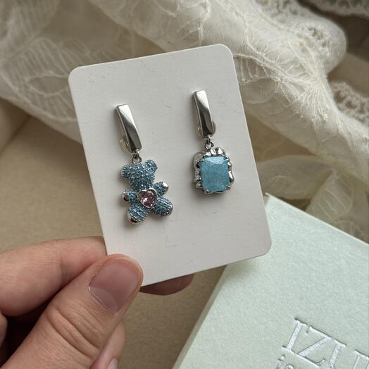 Серьги Мишка