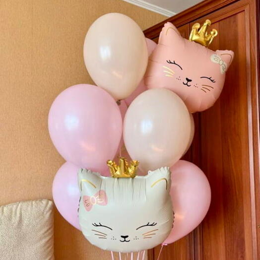 Фонтан из воздушных шаров Кошечки