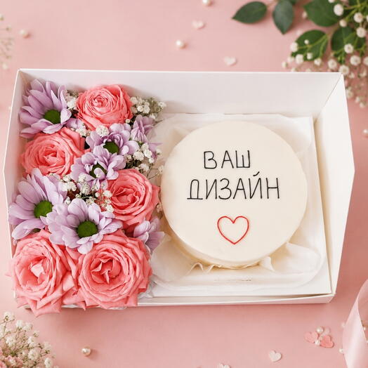 Бенто-торт с цветами ваш дизайн