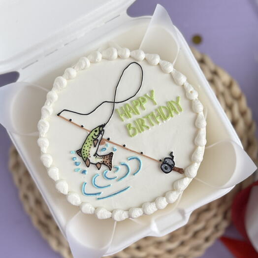 Бенто торт для рыбака happy birthday с днем рождения рыба
