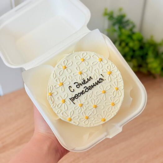 Бенто торт с ромашками