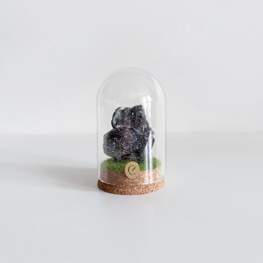 Минерал Amethyst в стеклянном клоше XXS