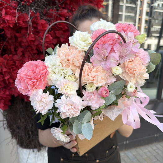 Композиция с диантусами дофаминовая 💗💞💖