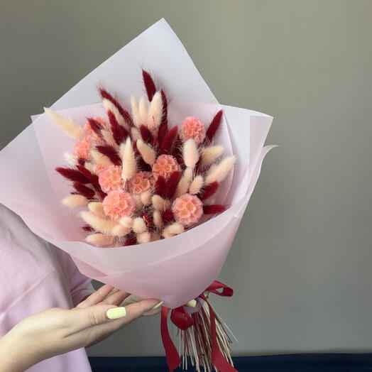 Букет из сухоцветов Бордо