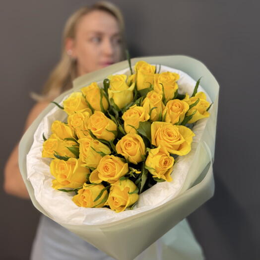 Моно букет 21 роза