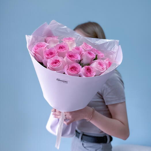 Букет из 15 роз Мондалла «Розовая мечта» 🌸 39657