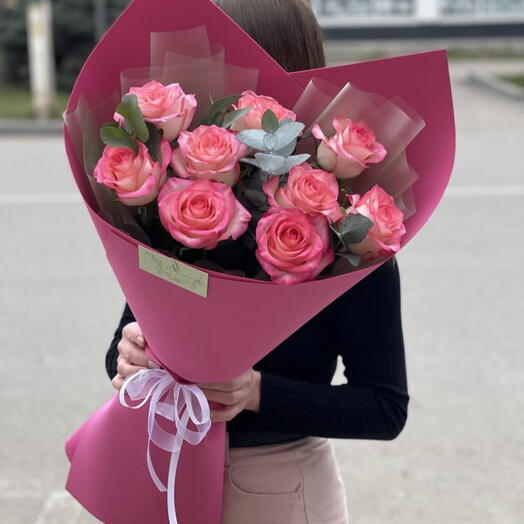Роза джумилия  и эвкалипт