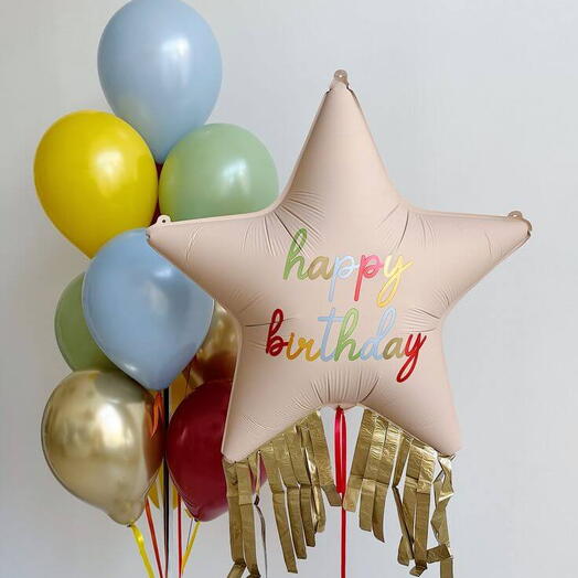 Набор воздушных шаров Happy Birthday