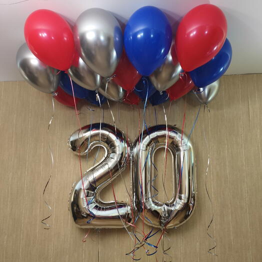 Шары на 20 лет мужские