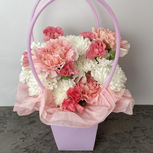 Сумочка с диантусами🌸