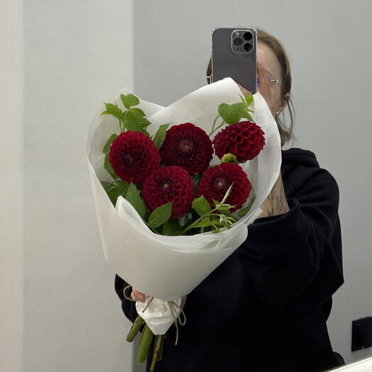 Георгины и малина