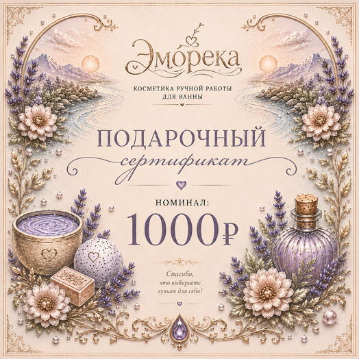Подарочный сертификат 1000
