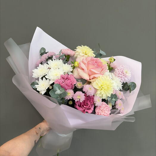 Большой букет с сезонными георгинами 🌸⭐️