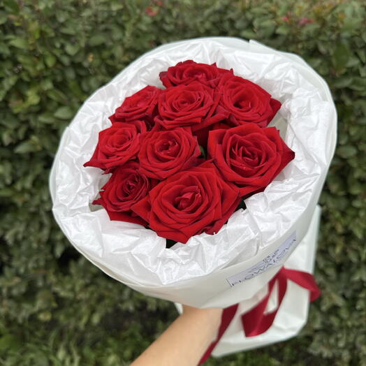 Монобукет ️ красные розы 🌹