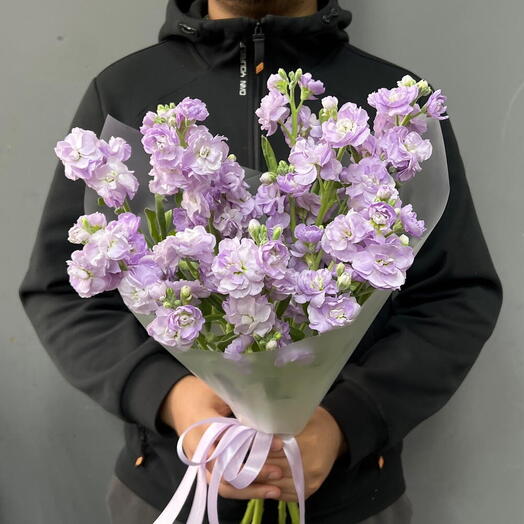 Лавандовая маттиола в стильной упаковке 5 шт💜