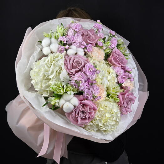 Авторский букет "Menta O Hara 🌸" с пионовидными розами