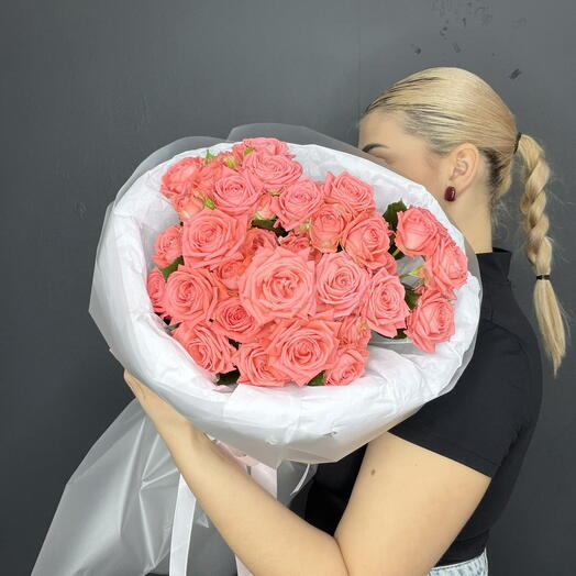 Букетик кустовых Роз💗сорта барбадос 💗7 шт