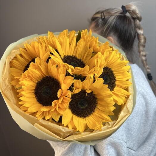 яркие подсолнухи (7 шт) 💛🌻