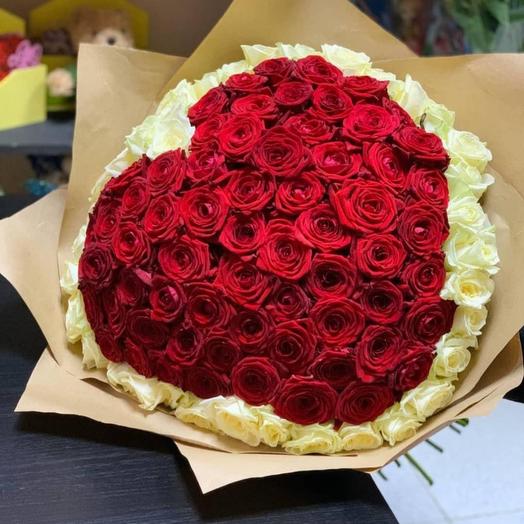 101 corazón de rosa