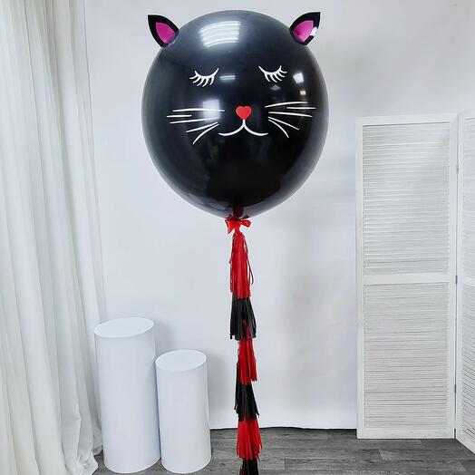 Шар гигант "Черный кот"