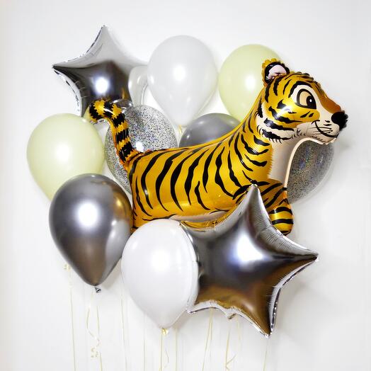 Set of festive balls Star Tiger
