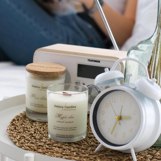 Candle 230 ml with wooden lid