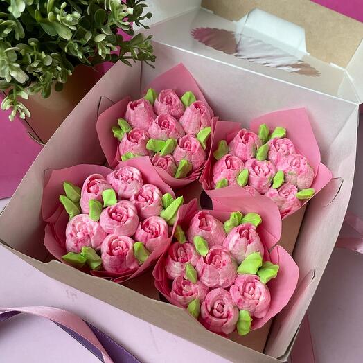 Cupcakes "Tulipanes" 4 piezas