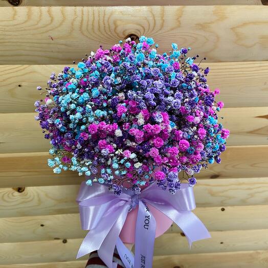 Gypsophila in a hatbox