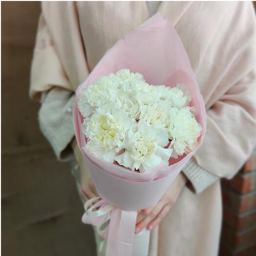 Bouquet of white dianthuses