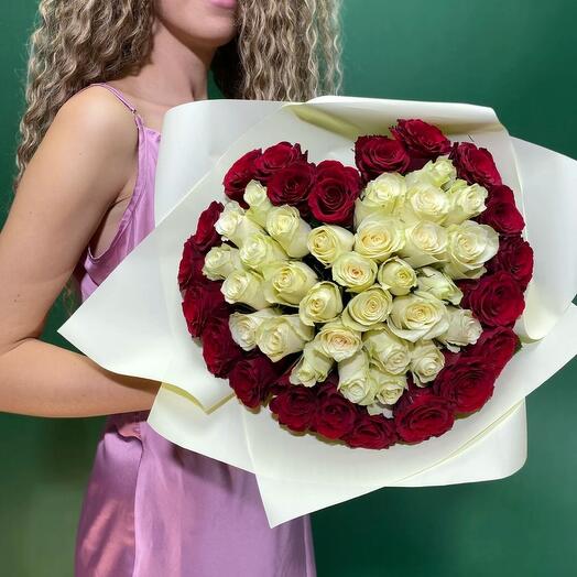 51 Роза «Сердце»