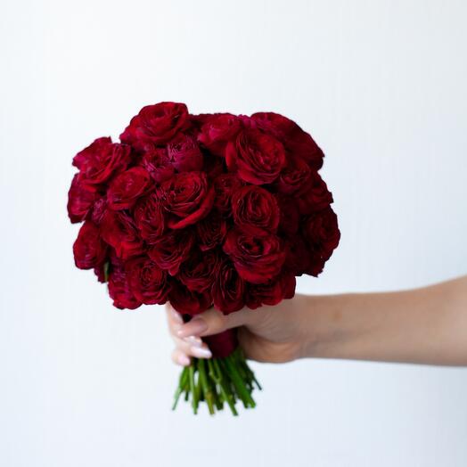 Bouquet of peony-shaped red roses️🔥