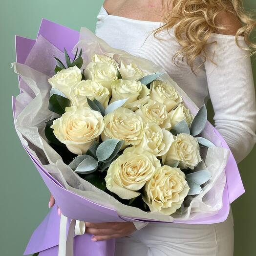 Rosas blancas 15 piezas