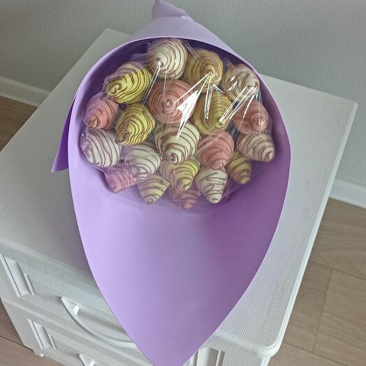 Bouquet of 20 strawberries in chocolate