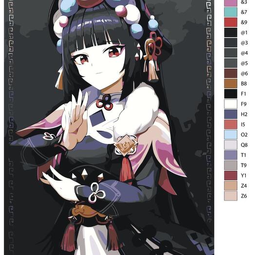 Картина по номерам S190 "Компьютерная игра - Genshin Impact (Геншин Импакт). Юнь Цзинь" 40x60