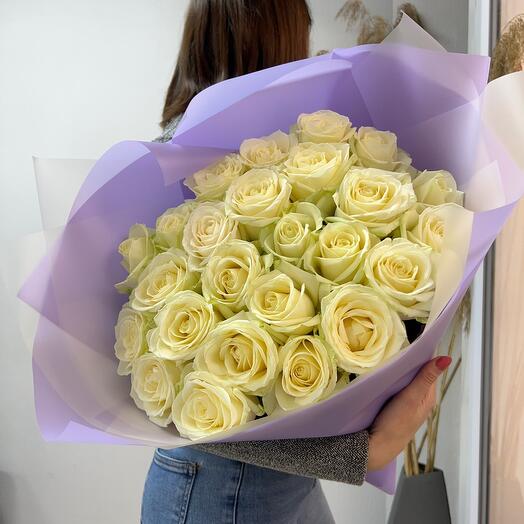 25 rosas blancas Premium
