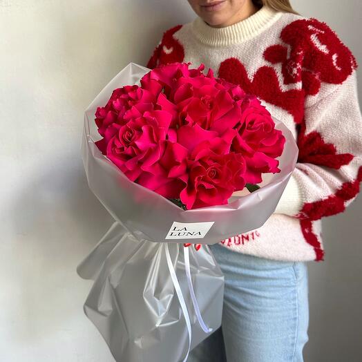 Rosas Rosadas brillantes giradas francesas 7