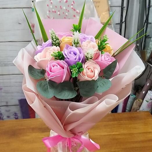 Букет из мыльных роз. Букет 24 Nina Flowers